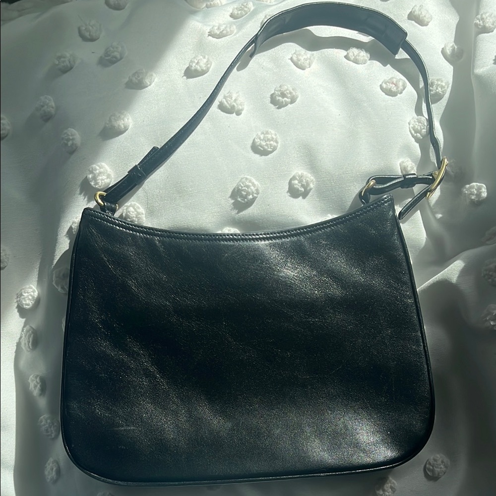 RARE 2001 Coach Girlie Shoulder Bag Black Nappa Leather